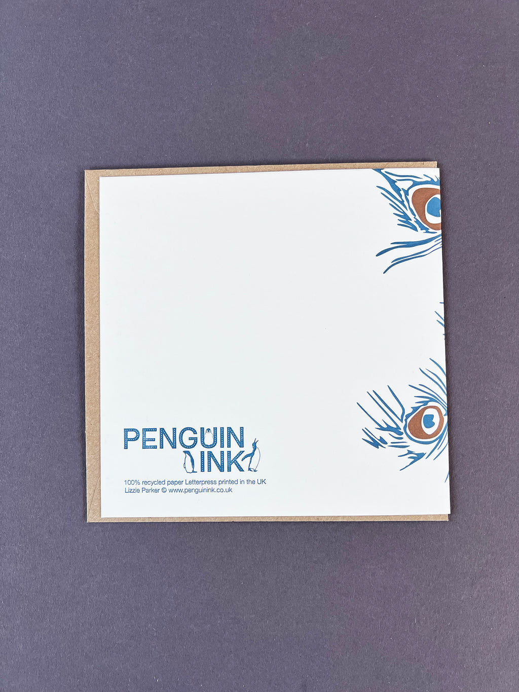 Proud peacock Letterpress Card