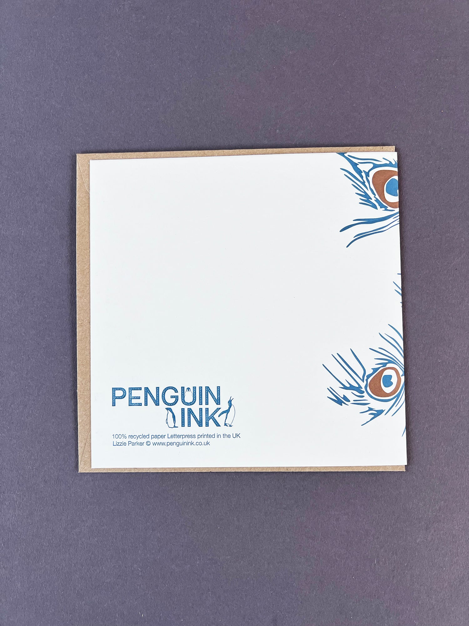 Proud peacock Letterpress Card