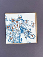 Proud peacock Letterpress Card