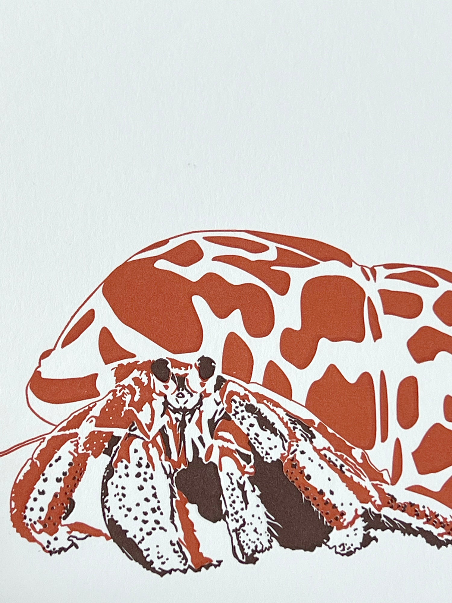 Hermit crab Letterpress Card