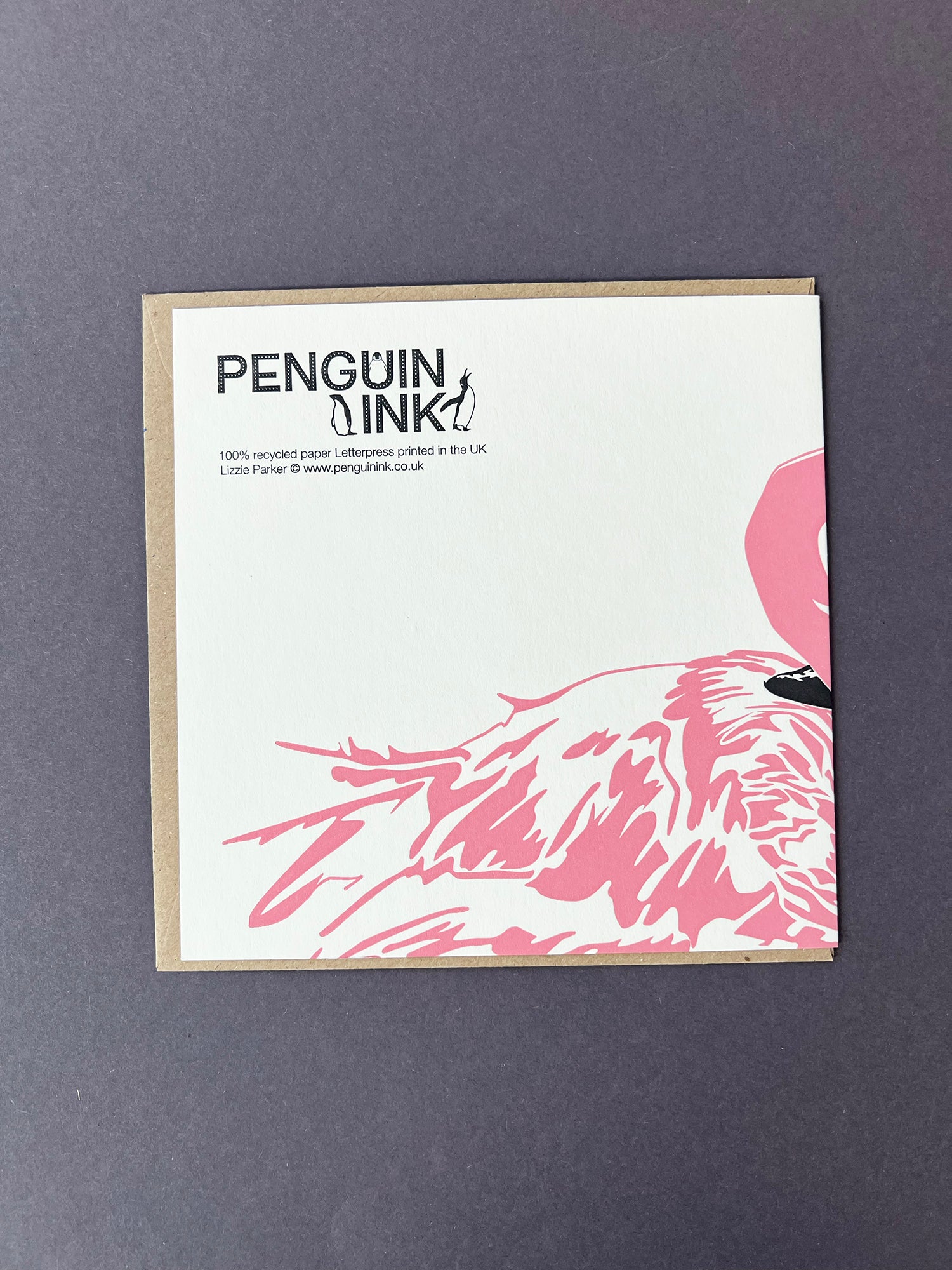 Flamingo Love Letterpress Card