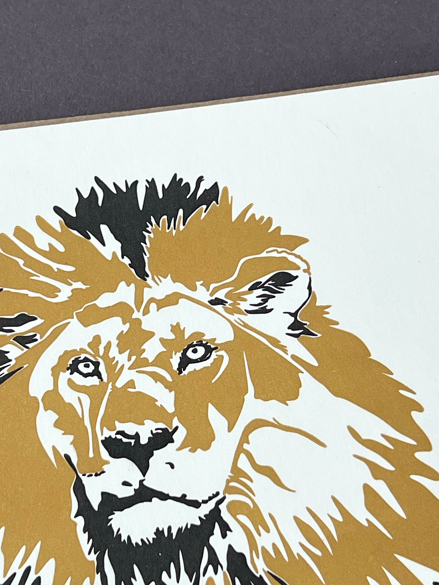 Lion Letterpress Card