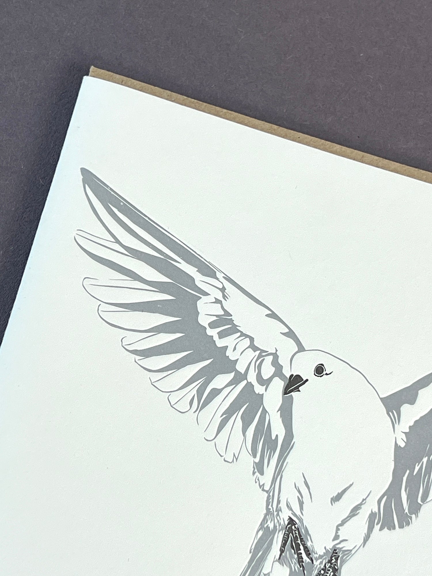 Dove letterpress Card