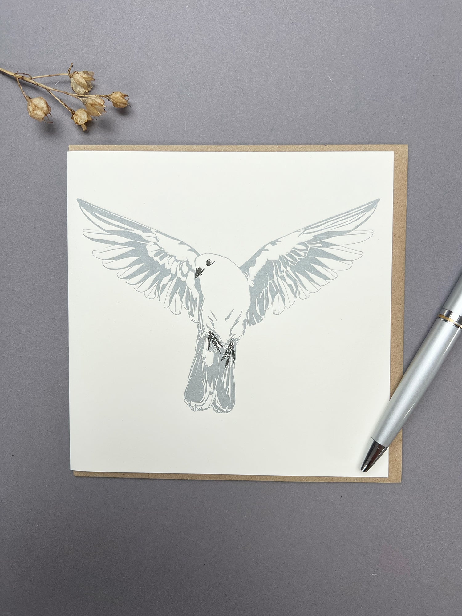 Dove letterpress Card