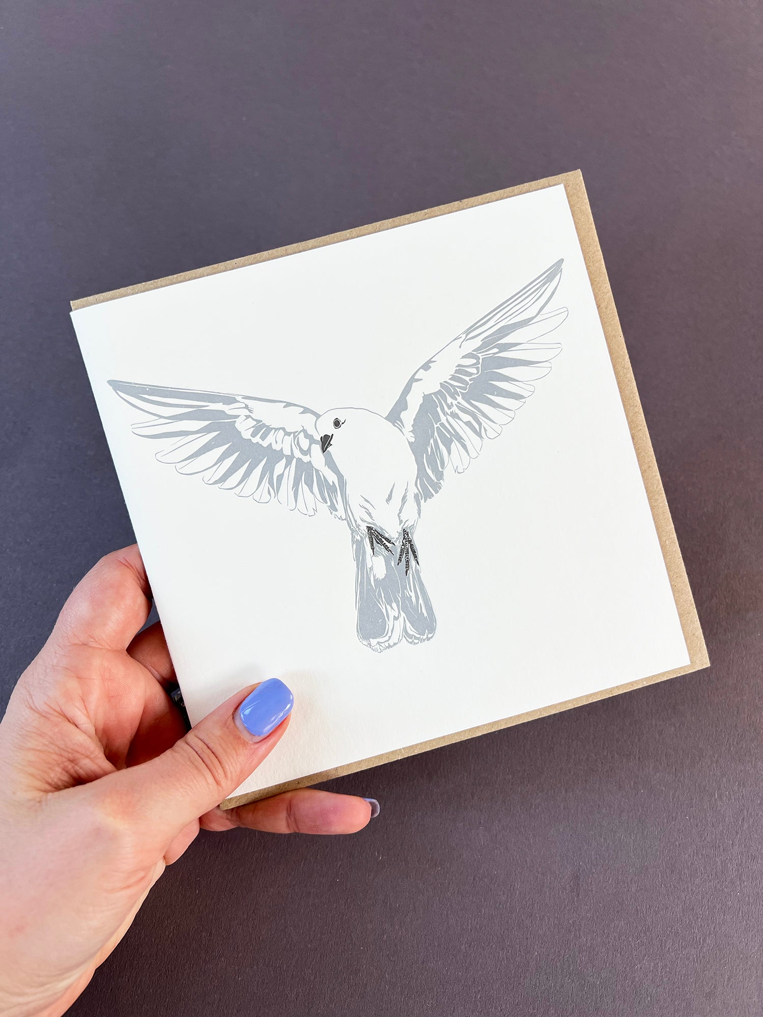 Dove letterpress Card