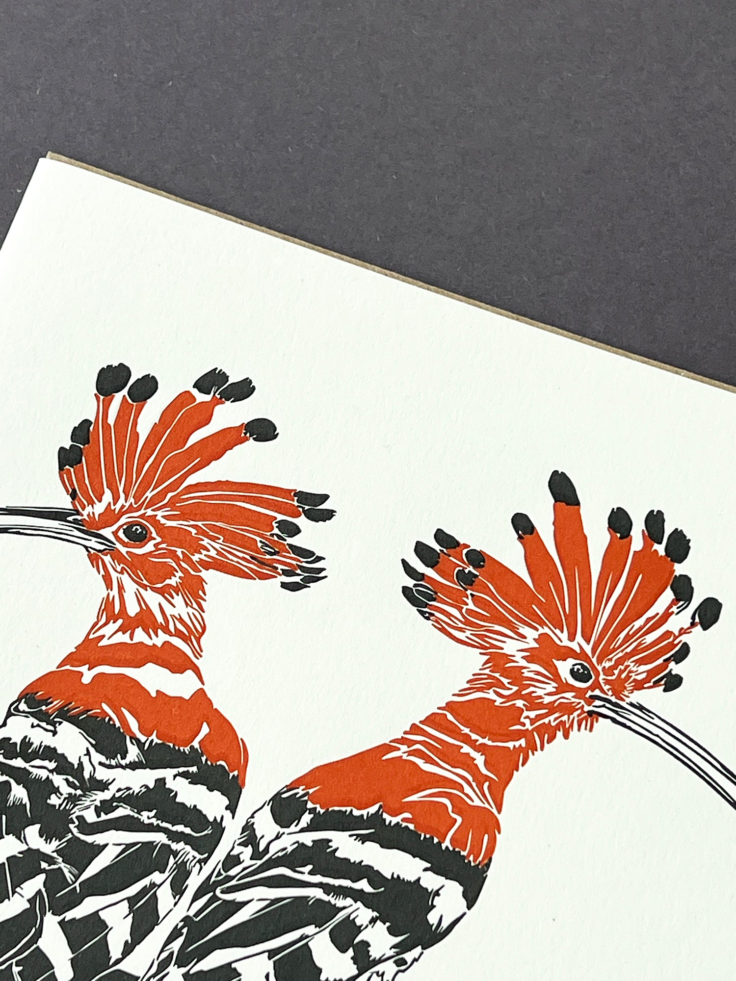 Hoopoe Letterpress Card