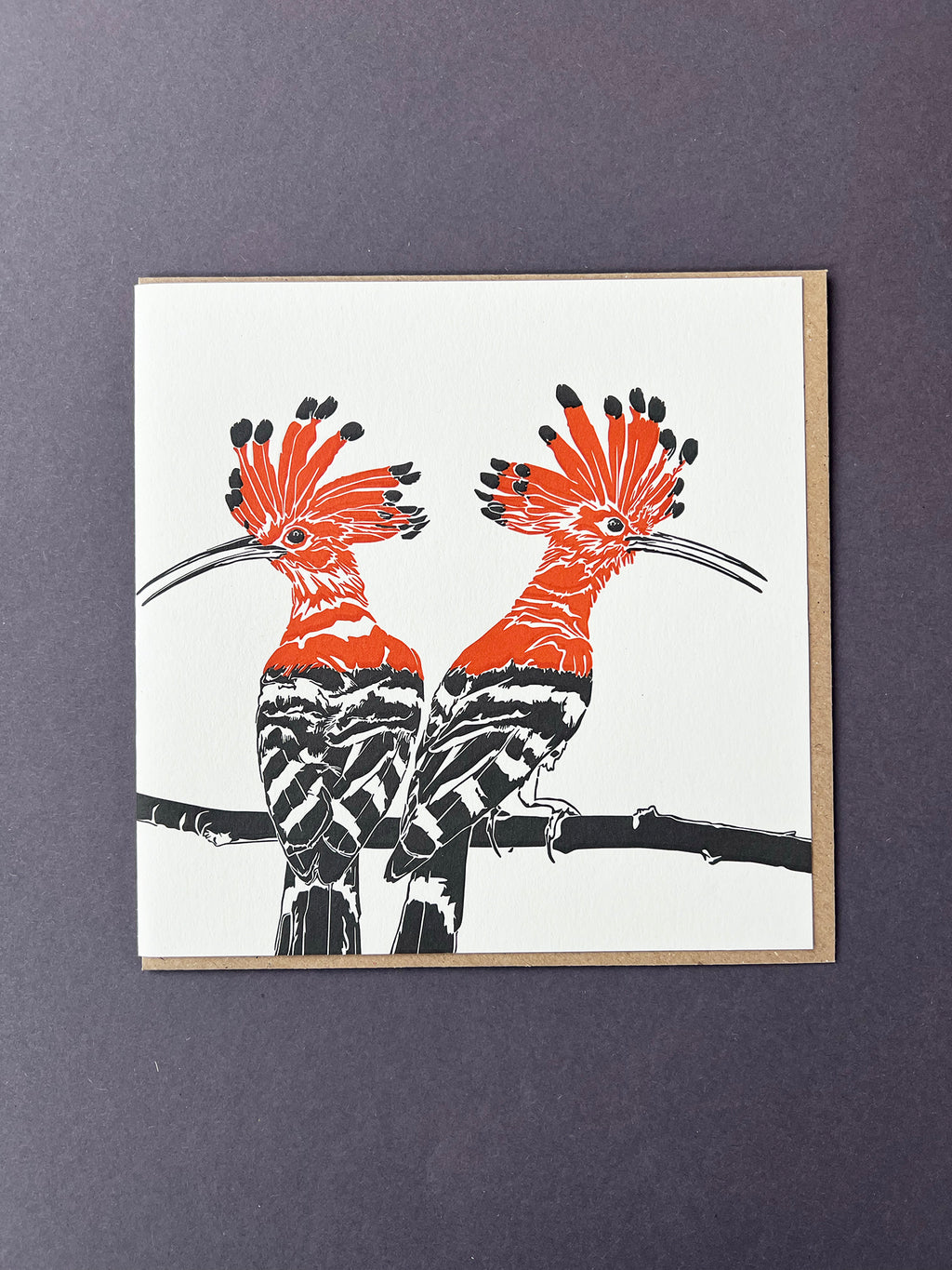 Hoopoe Letterpress Card