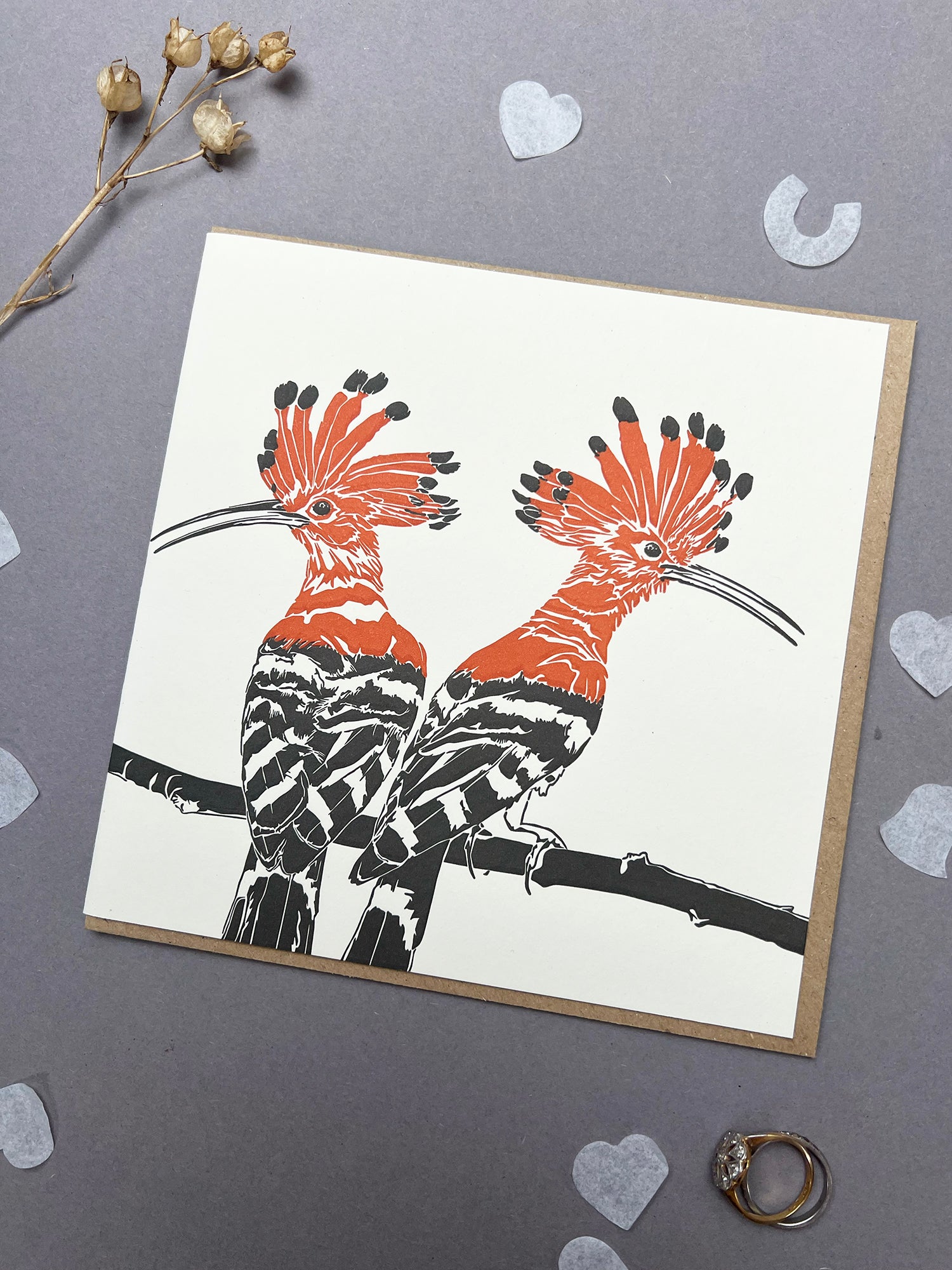 Hoopoe Letterpress Card