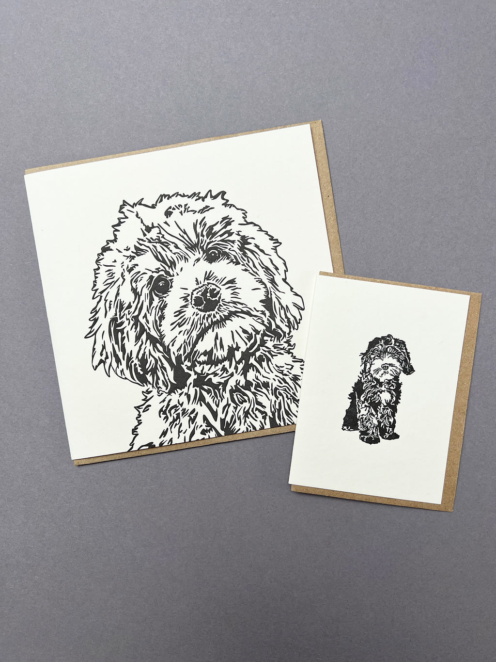 Cockapoo Ink Cockapoo Puppy Letterpress Card – Penguin Ink Ltd
