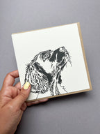 Spaniel Puppy Letterpress Card