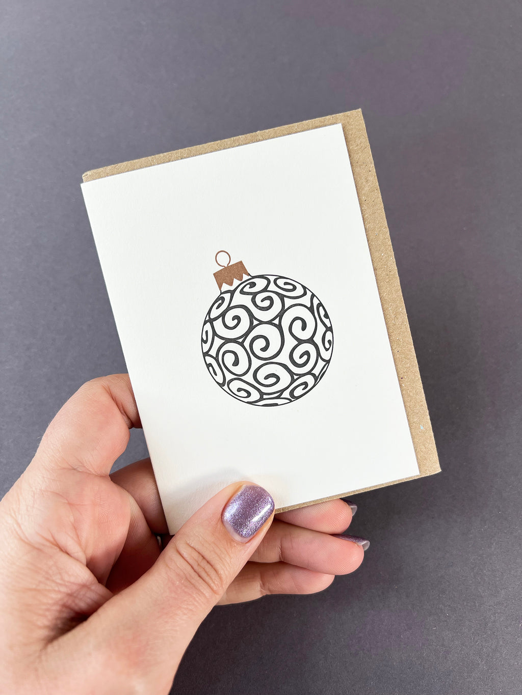 Gold & Black Baubles Notecard Set | Set of 8