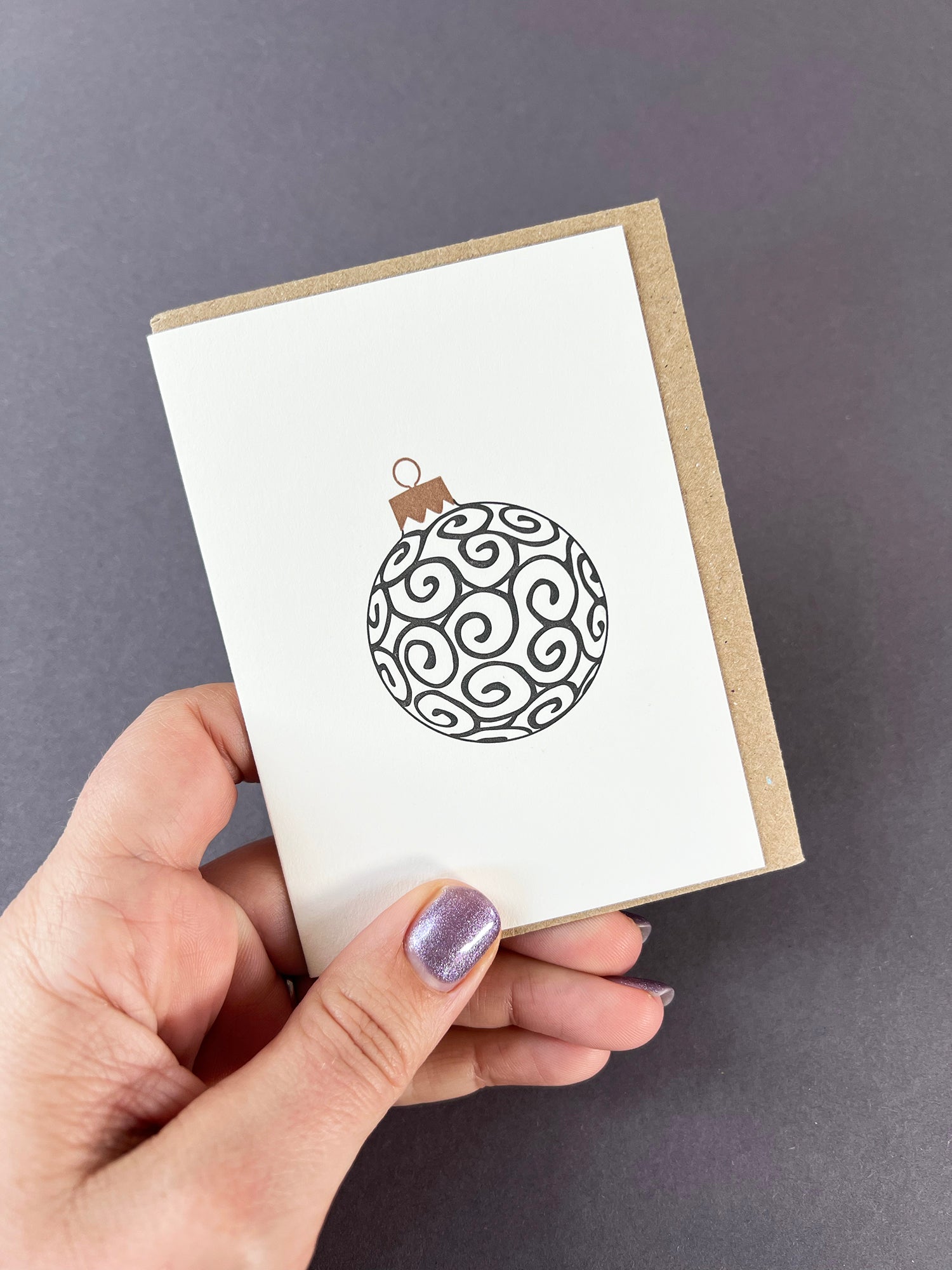 Gold & Black Baubles Notecard Set | Set of 8