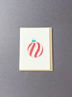 Spiral Bauble Red & Green Card