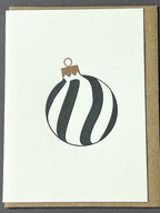 Spiral Bauble Black & Gold Card