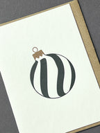 Spiral Bauble Black & Gold Card