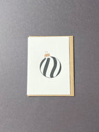 Spiral Bauble Black & Gold Card