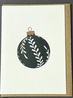 Leaf Bauble Black & Gold Card