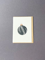 Leaf Bauble Black & Gold Card