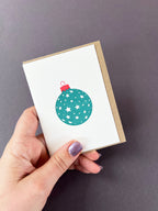 Star Bauble - Green & Red Card