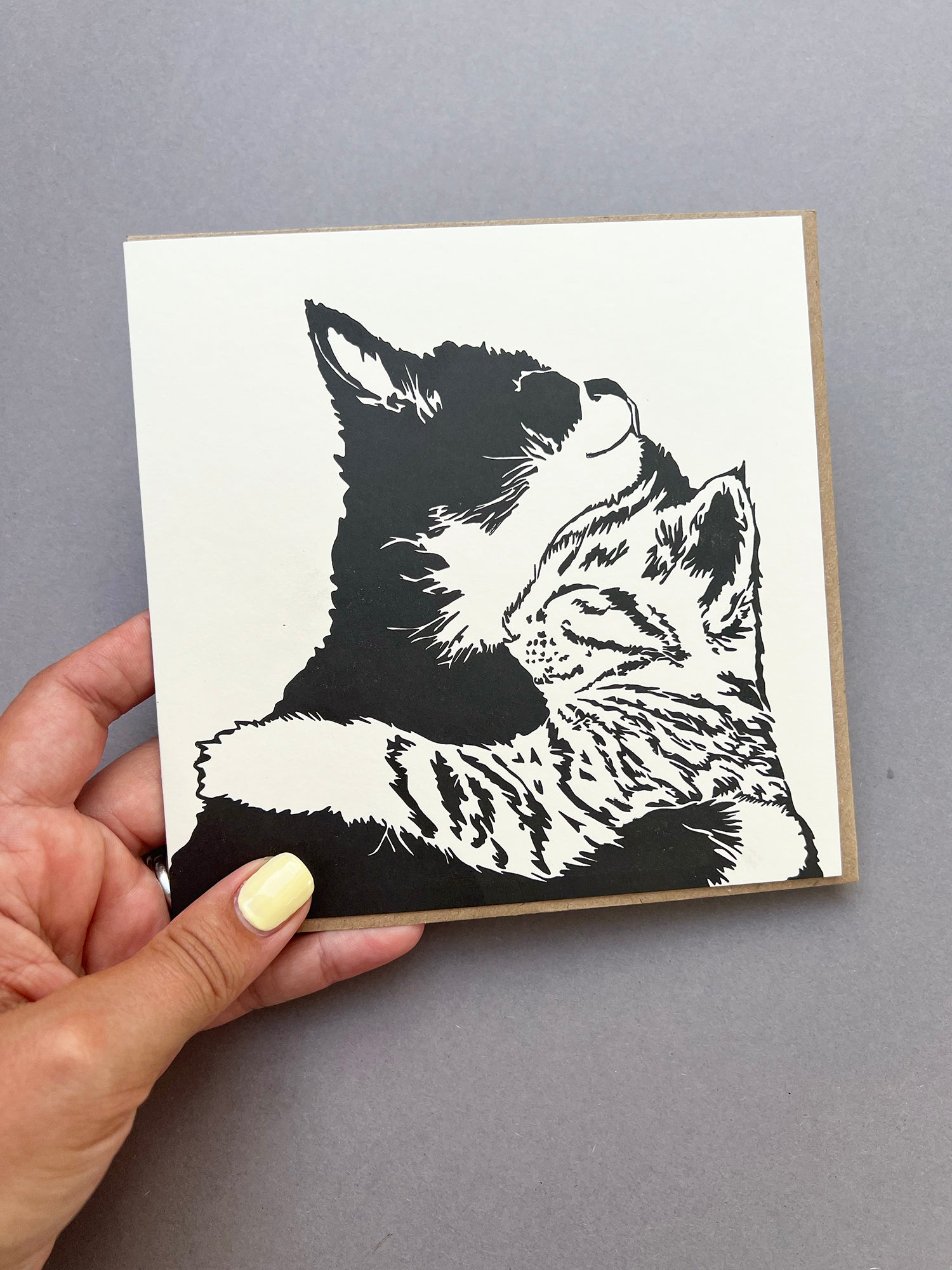 Cuddle Time Letterpress Card