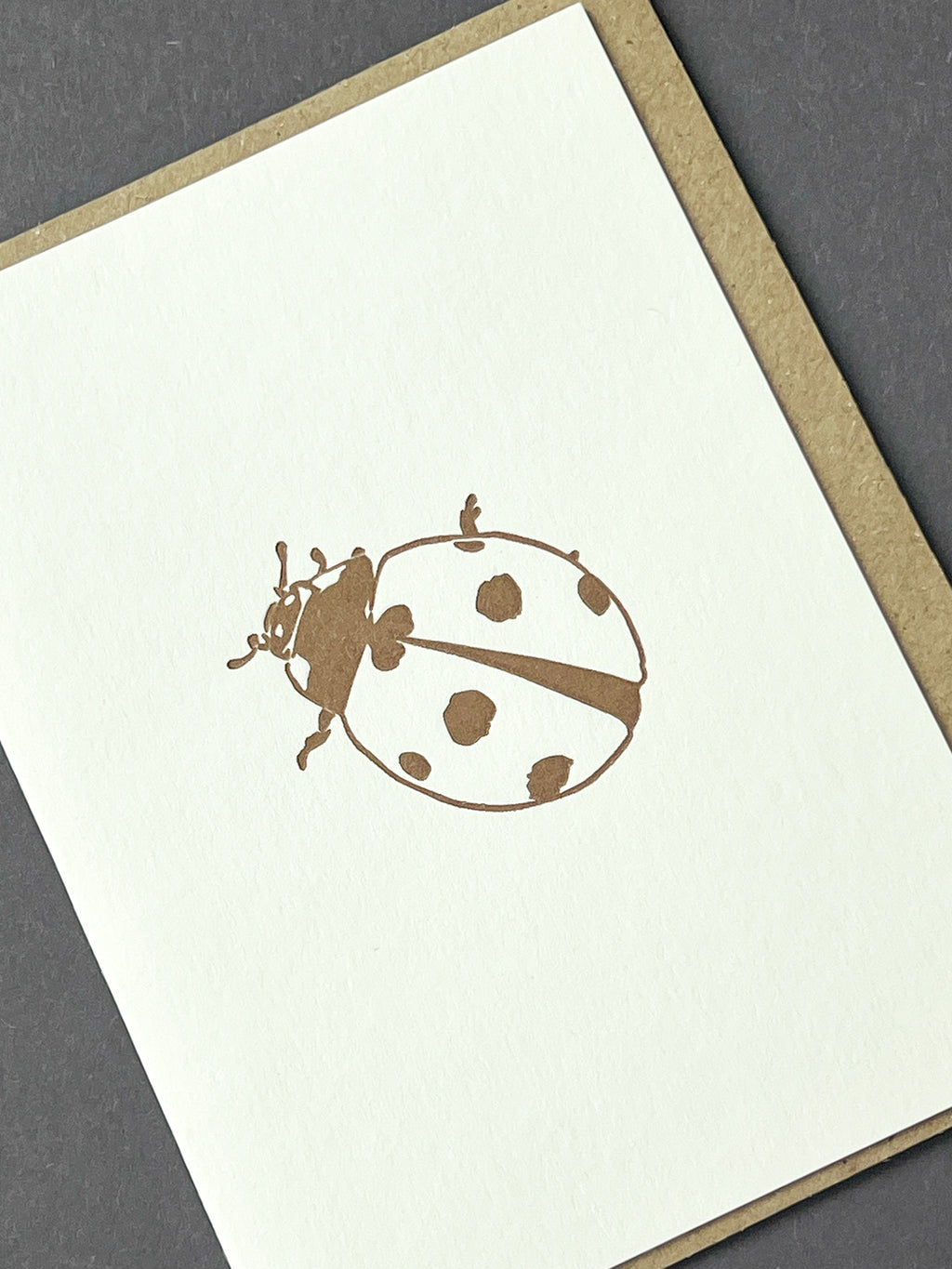 Metallic Ladybug Card