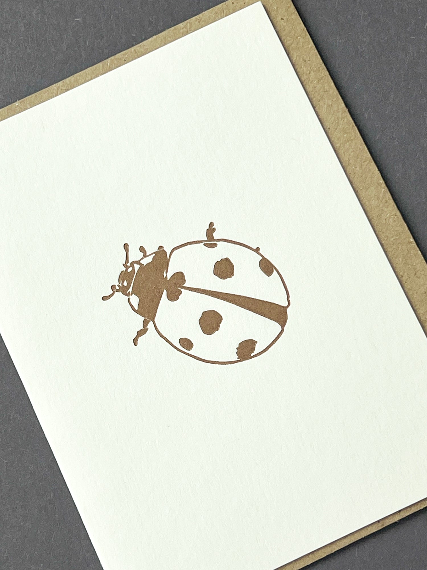 Metallic Ladybug Card