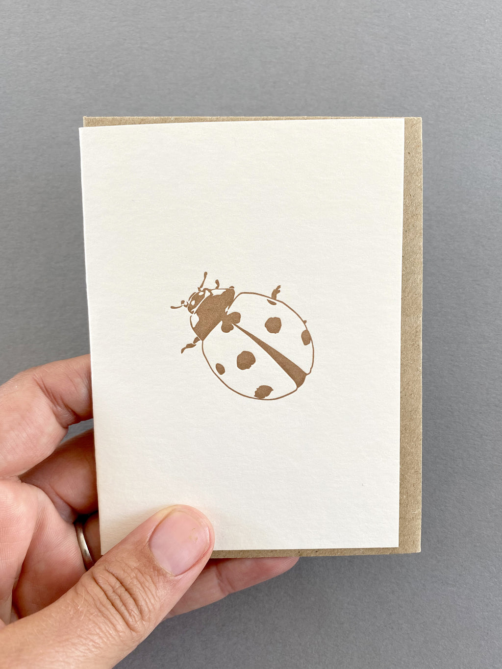 Metallic Ladybug Card