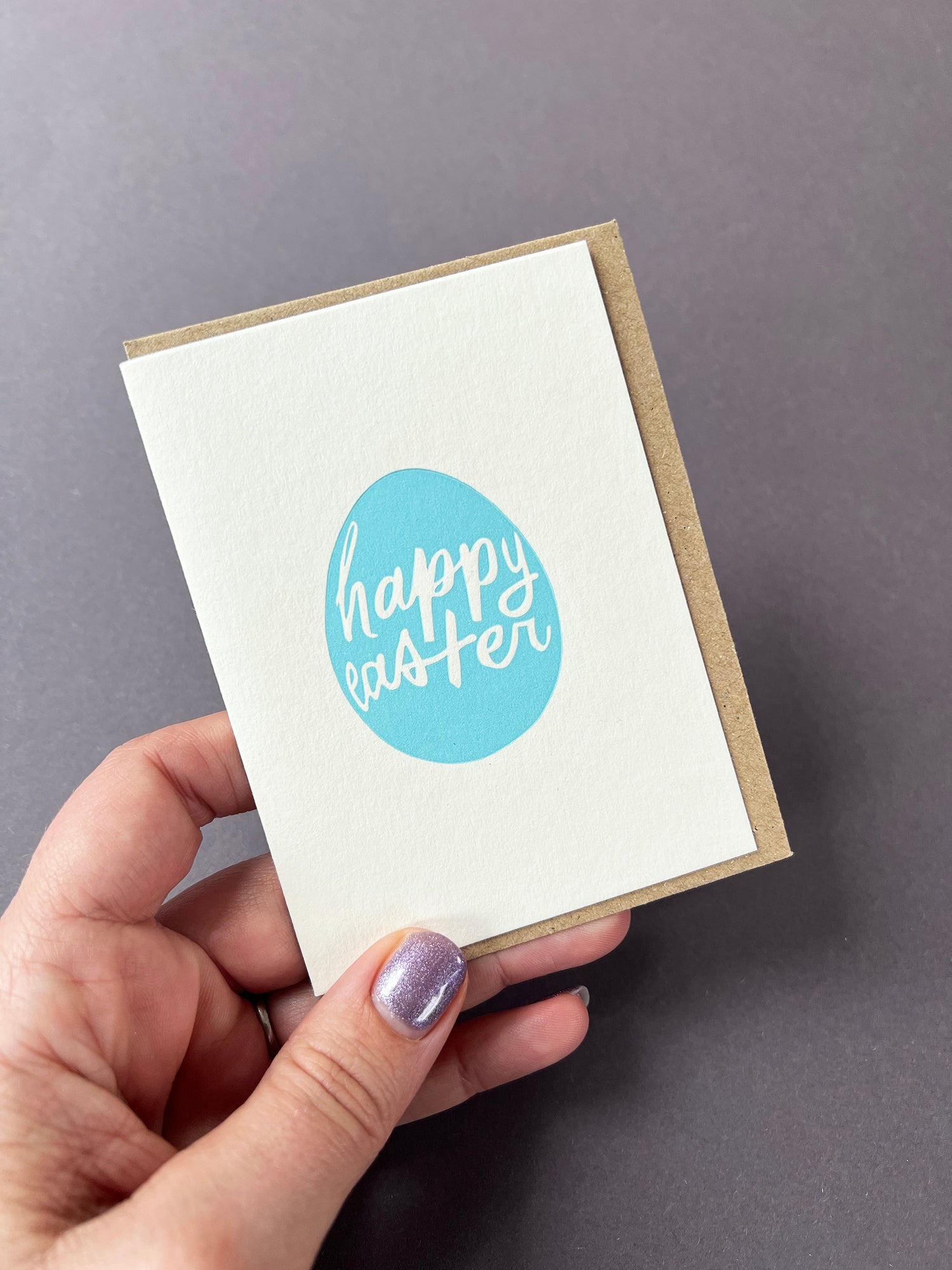 Blue Easter Egg Card