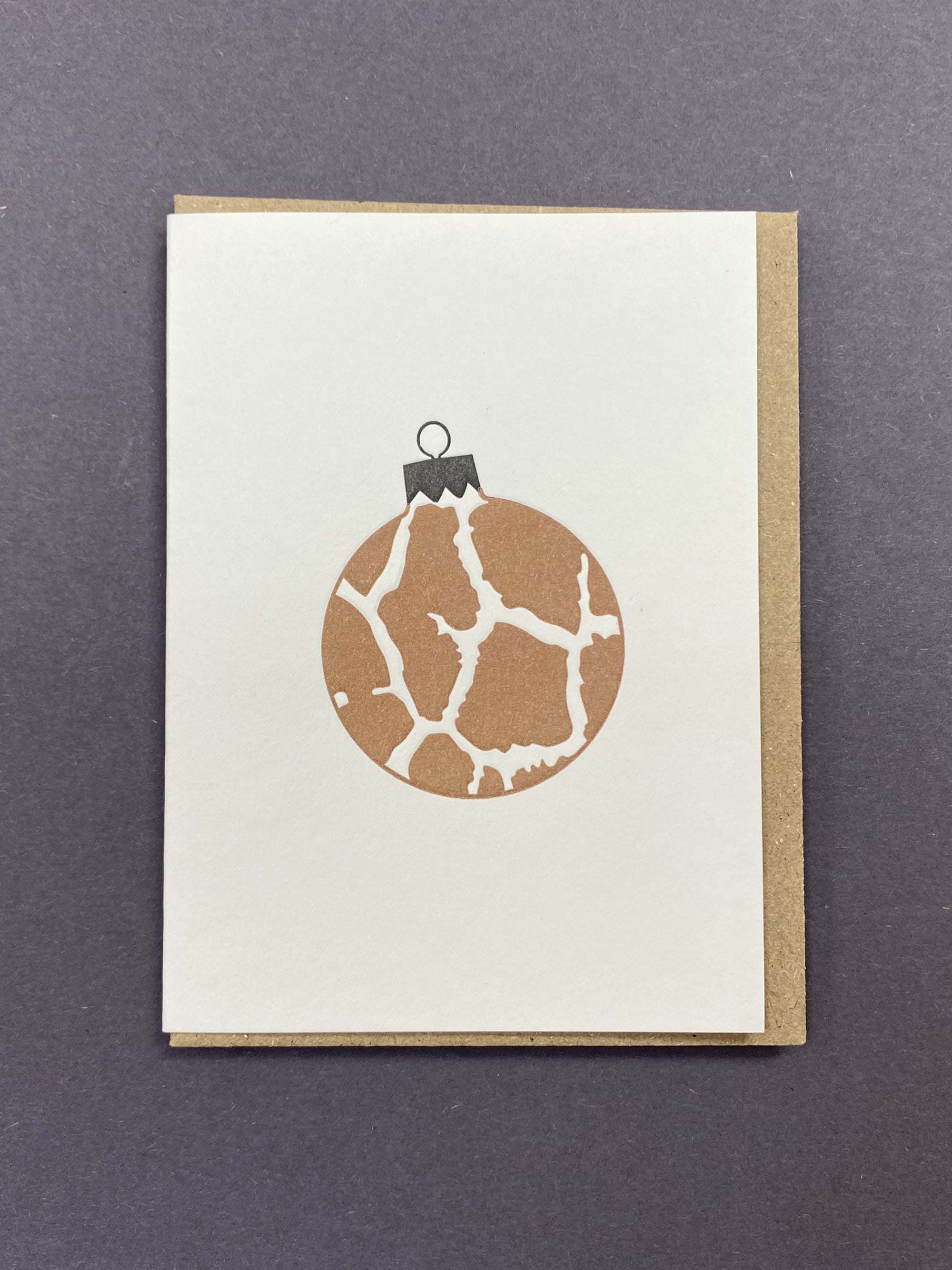 Giraffe Bauble Card