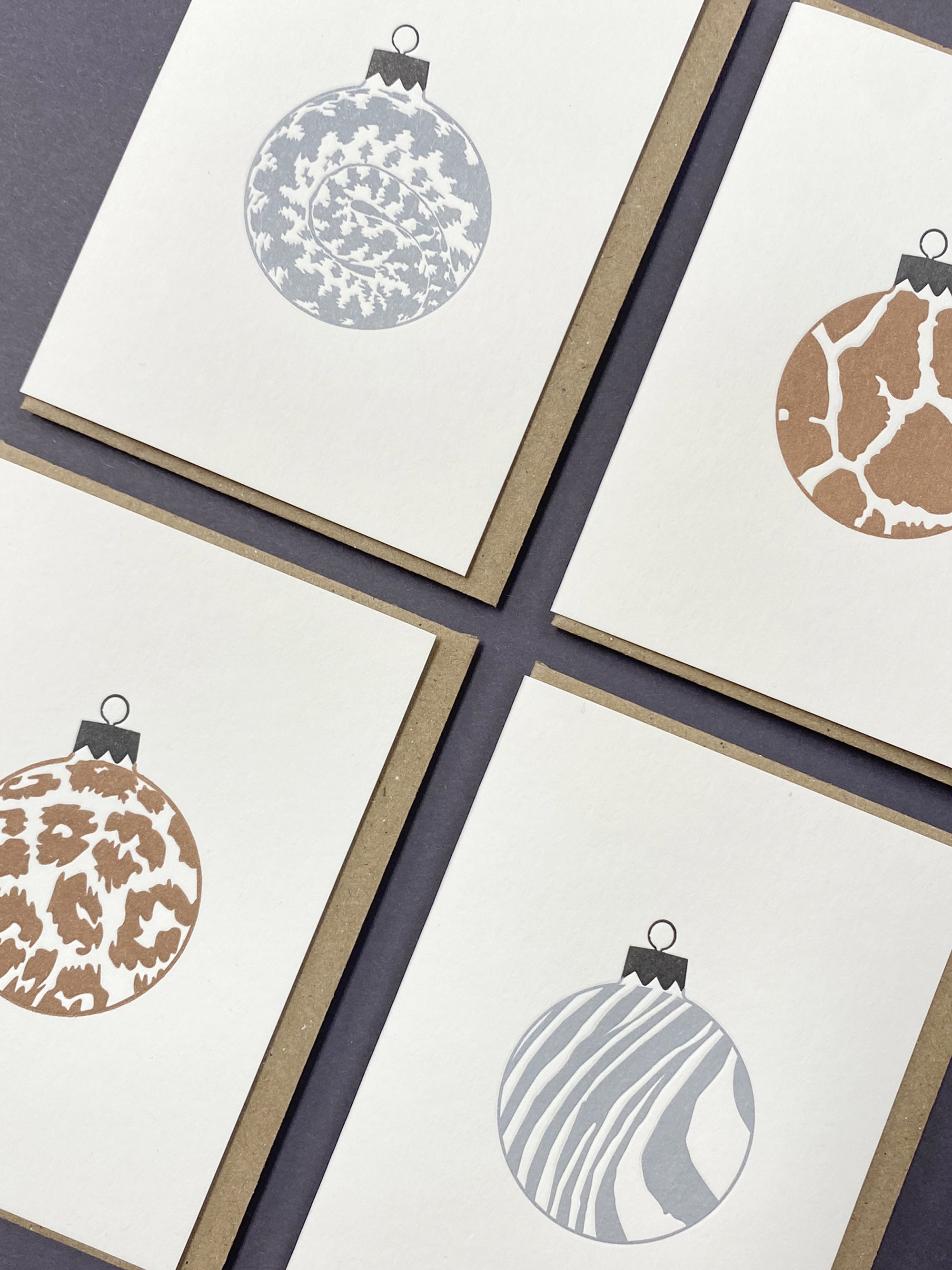 Animal Baubles Notecard Set | Set of 8