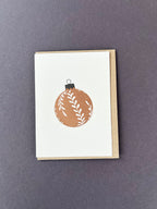 Leaf Bauble Gold & Black Card