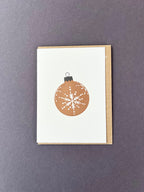 Snowflake Bauble Gold & Black Card