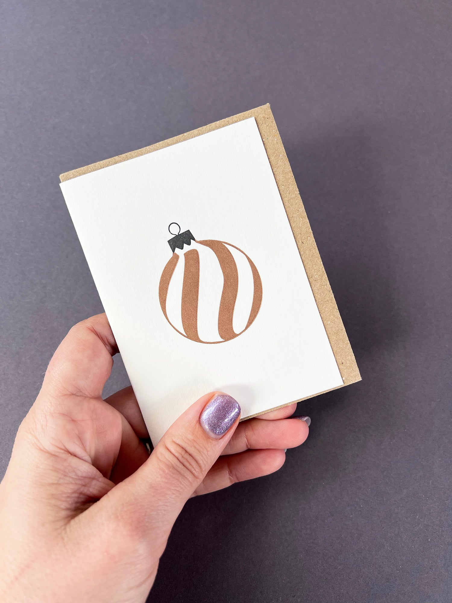 Gold & Black Baubles Notecard Set | Set of 8