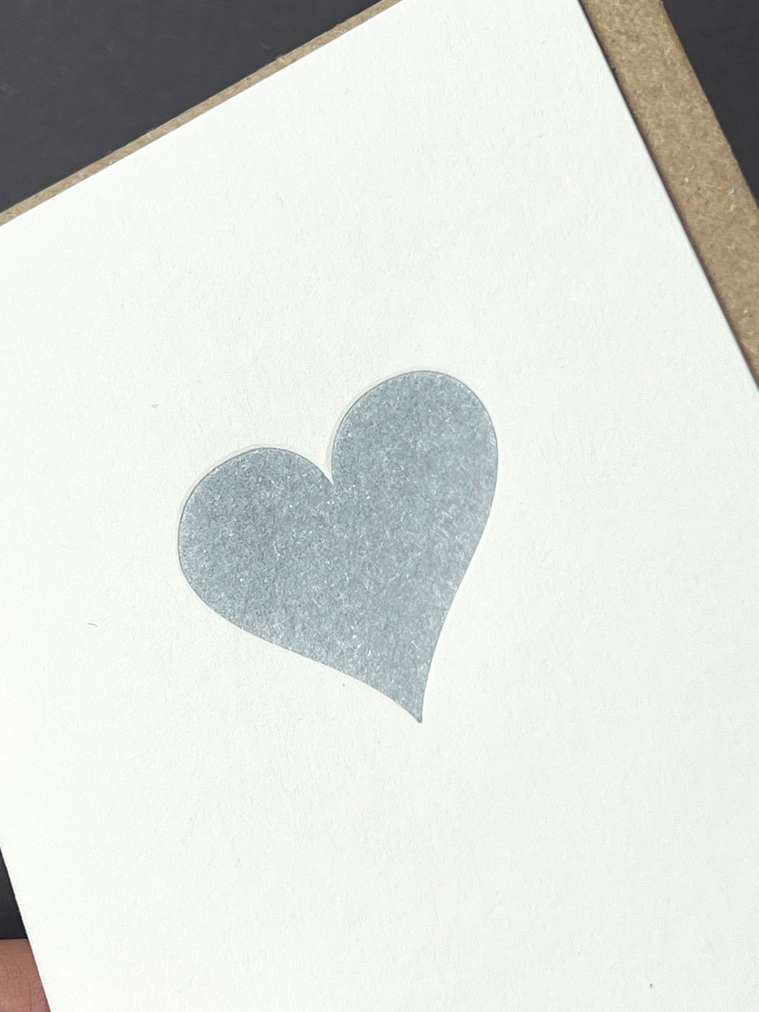 Silver Heart Card