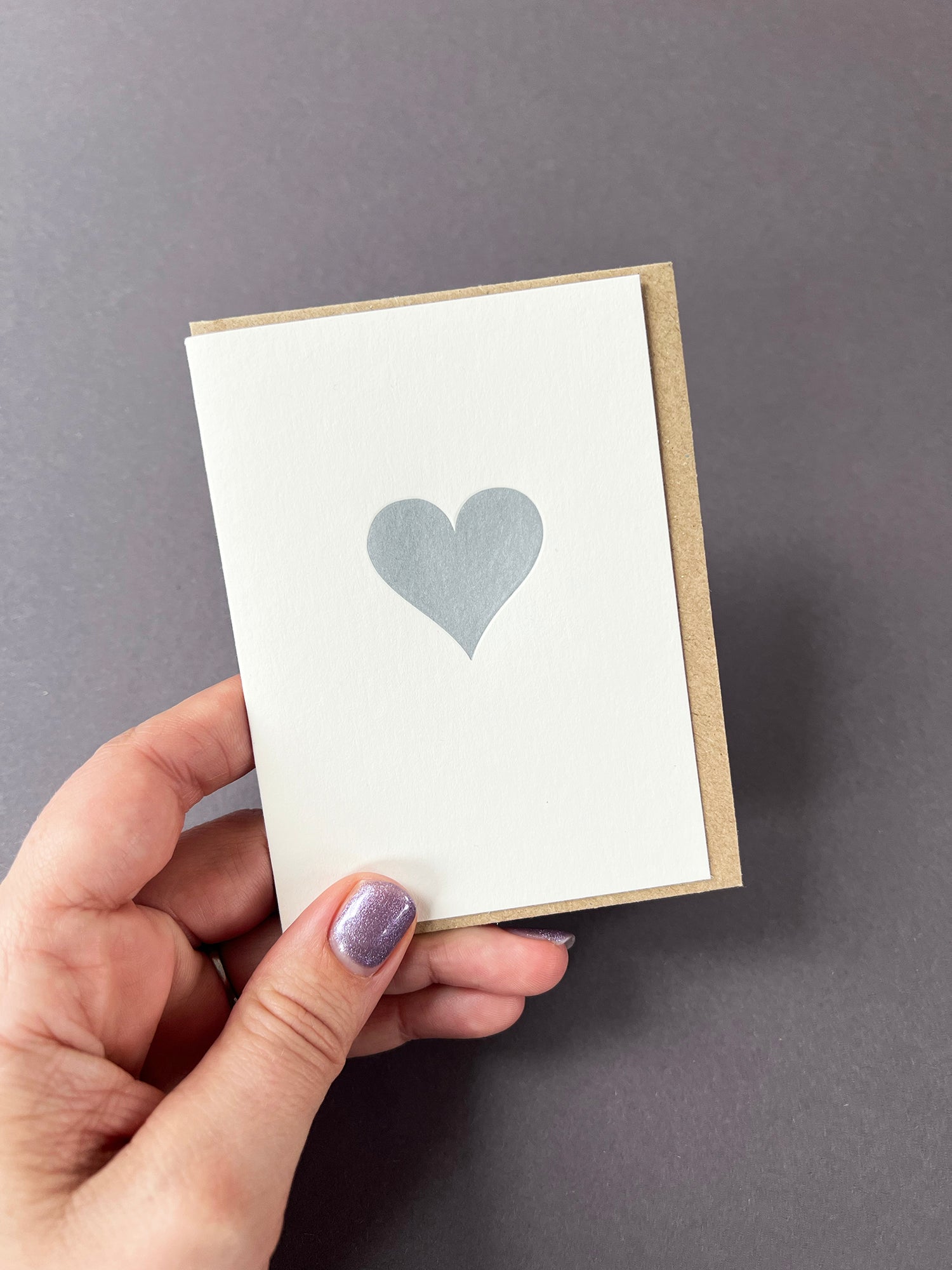 Silver Heart Card