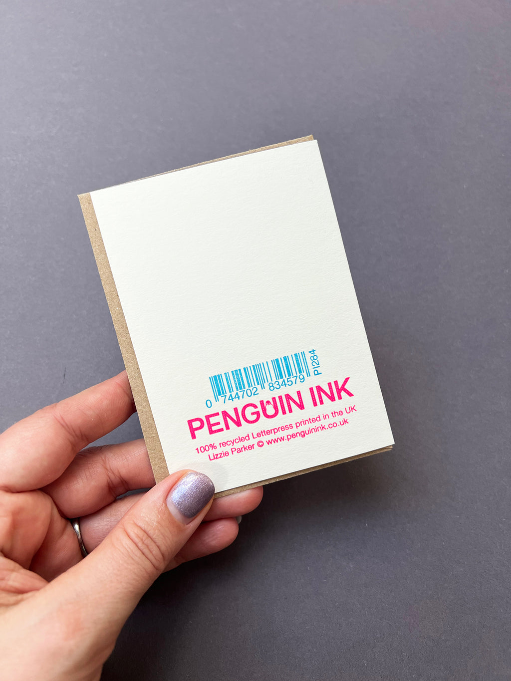 Neon Pink Heart Card