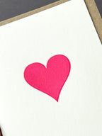 Neon Pink Heart Card