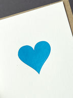 Neon Blue Heart Card