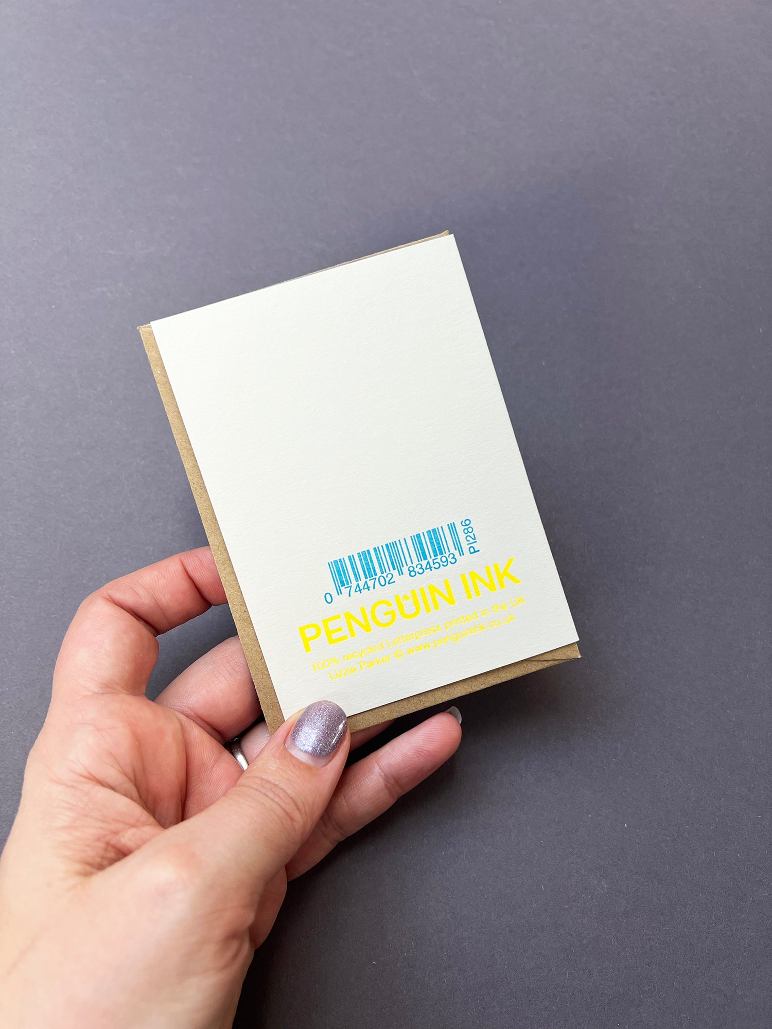 Neon Yellow Heart Card