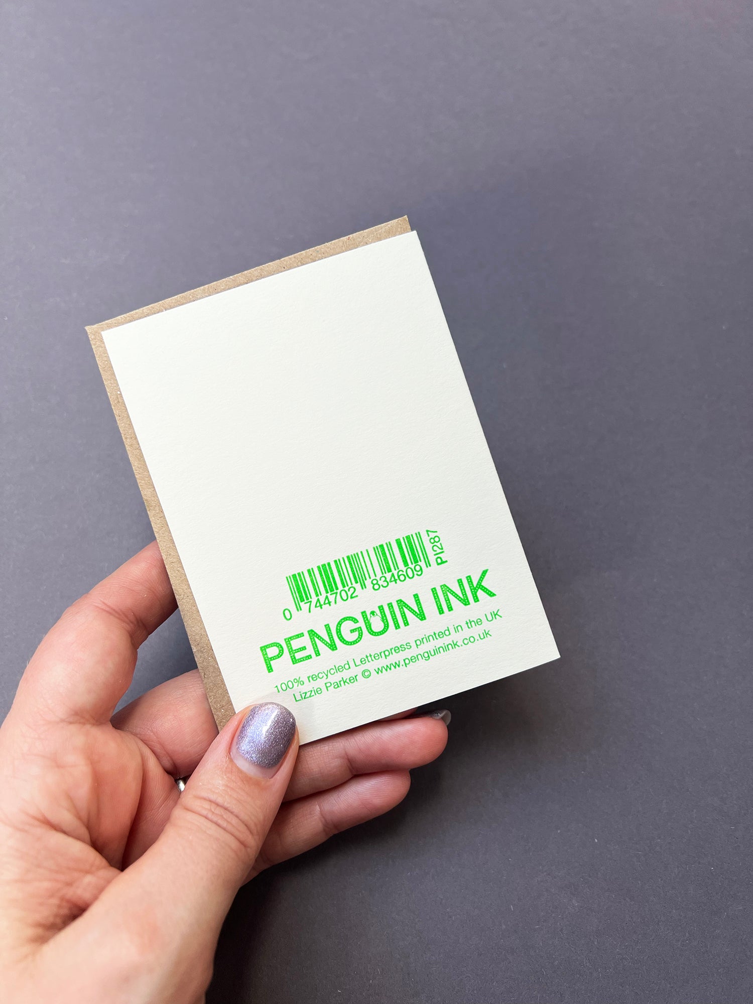 Neon Green Heart Card