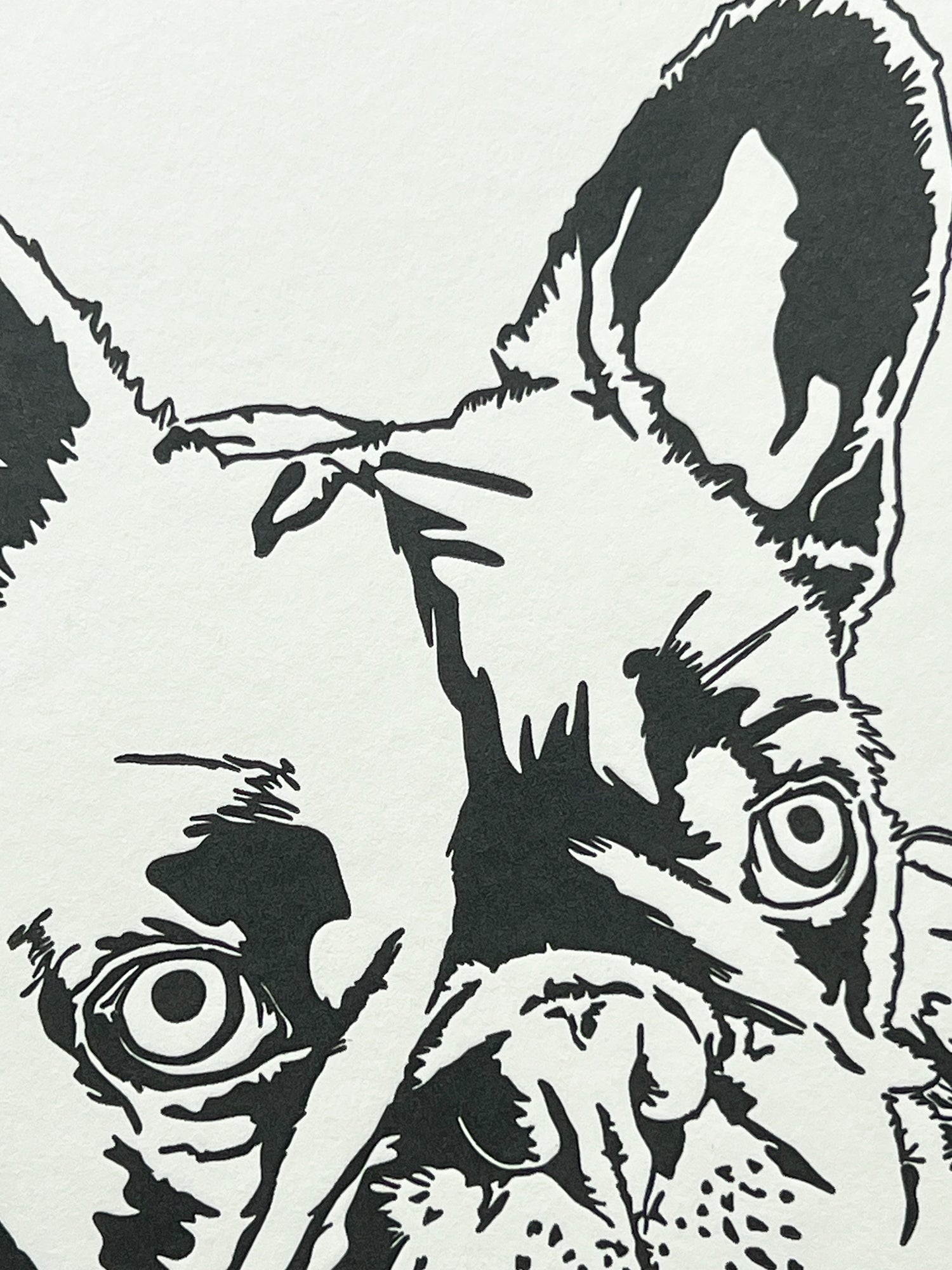 French Bulldog Letterpress Card