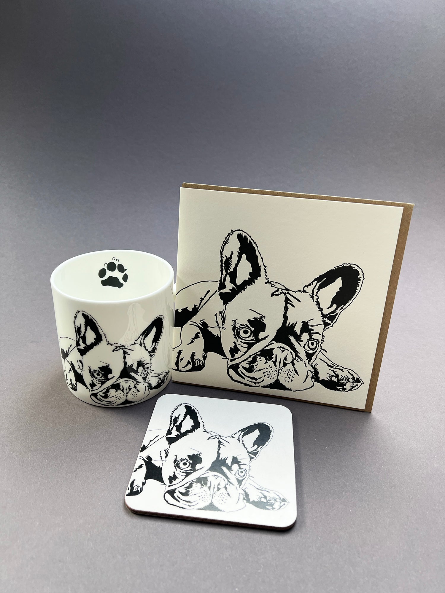 French Bulldog Letterpress Card