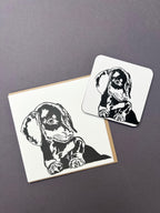 Dachshund Puppy Letterpress Card