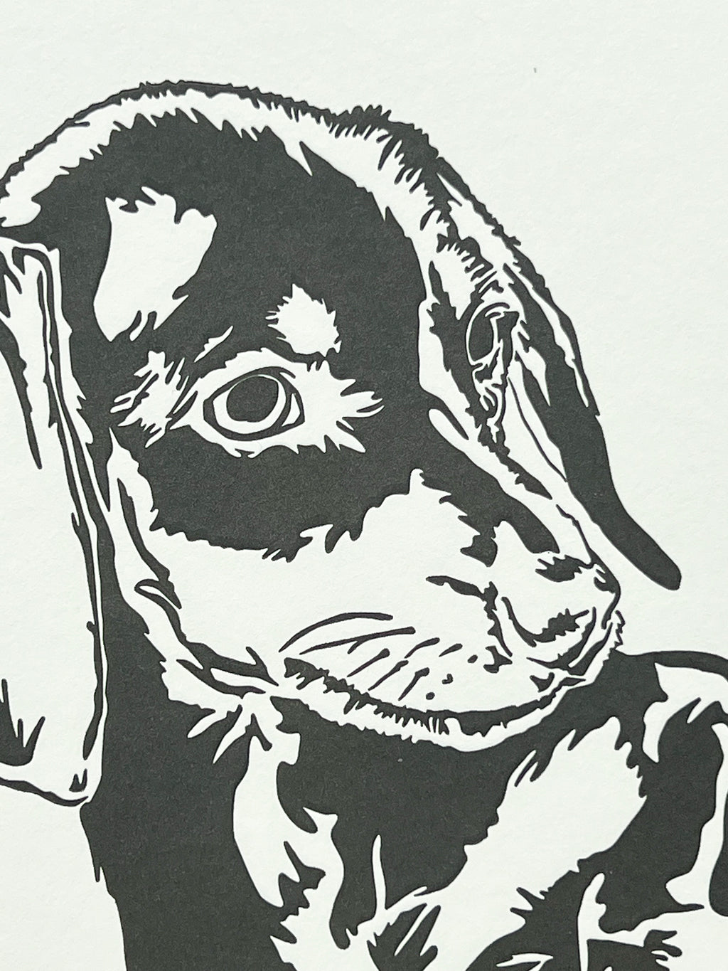 Dachshund Puppy Letterpress Card