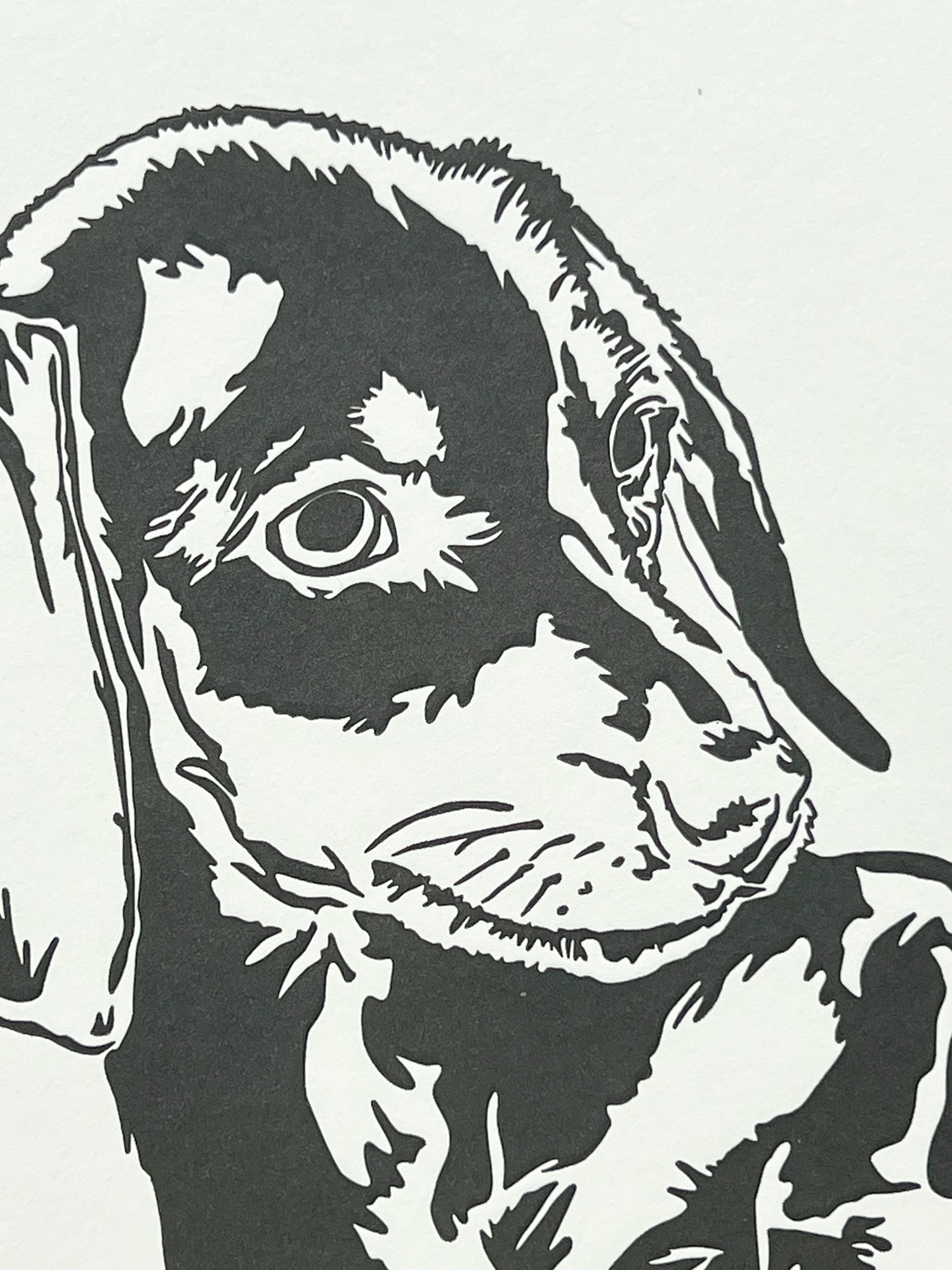 Dachshund Puppy Letterpress Card