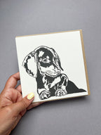 Dachshund Puppy Letterpress Card