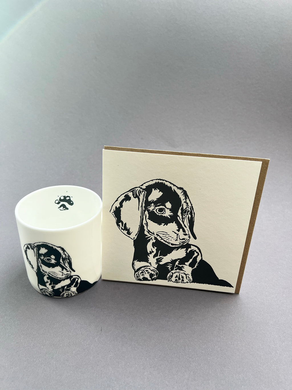 Dachshund Puppy Letterpress Card