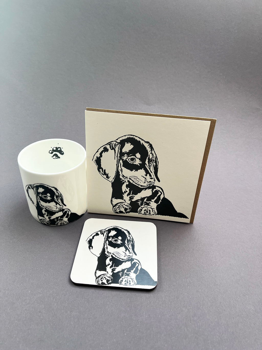 Dachshund Puppy Letterpress Card