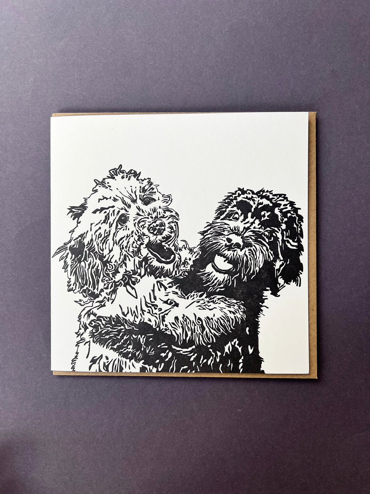 Cockapoo Ink Cockapoo Playtime Letterpress Card – Penguin Ink Ltd