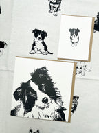Border Collie Puppy Letterpress Card